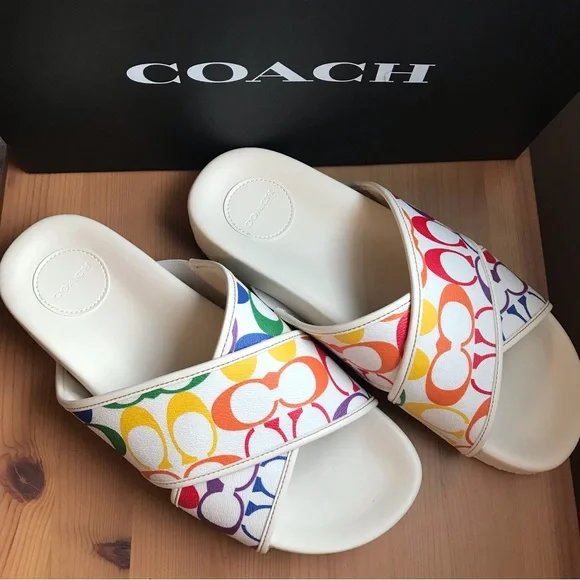 Coach | Shoes | Coach Rainbow Signature Crossover Sandal  display picture 2